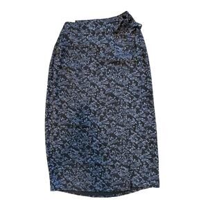 Talbot's Petite 10 Wrap Skirt Silk Maxi Floral Boho Dark Academia Preppy 90s
